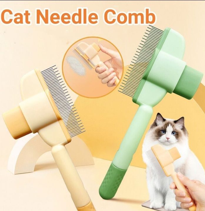 Flea Cat/Dog comb with Release Button _thumbnail_1