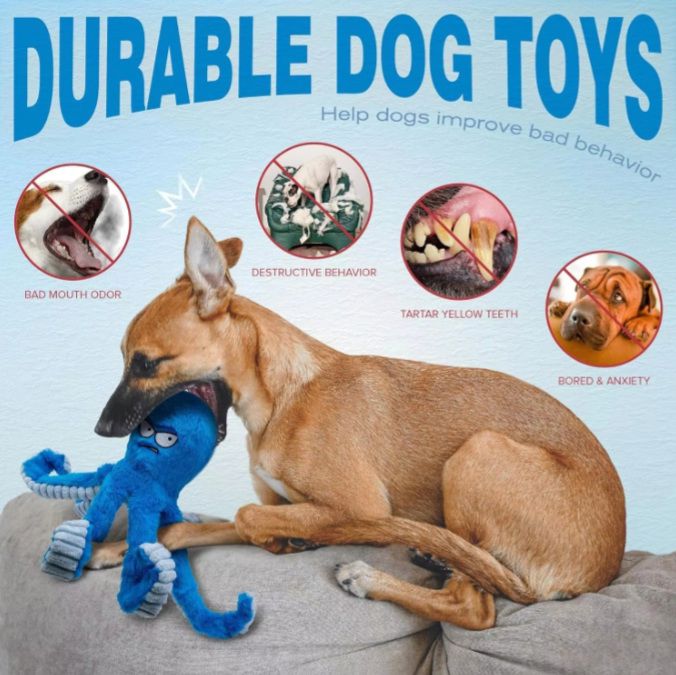 Stuffed Tough Dog chew Toy _thumbnail_5